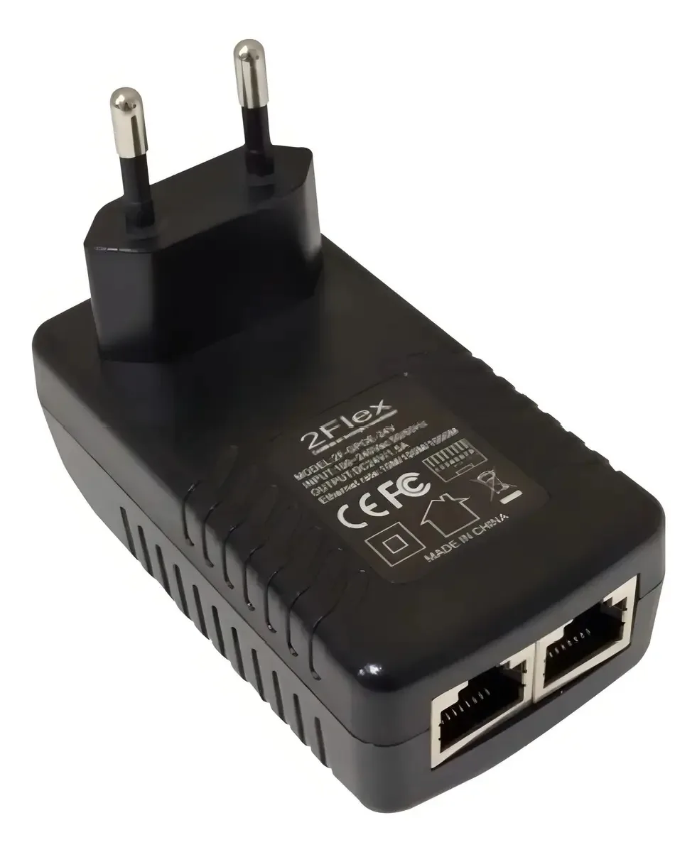Fonte POE Gigabit 2Flex 24V 1A IEEE 802.3af RJ45 10/100/1000 SMD