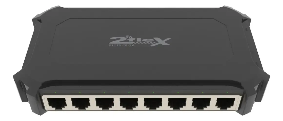 Switch PoE Reverso 8 Portas Gigabit 1Gbps 2Flex 12VDC com VLAN e RJ45