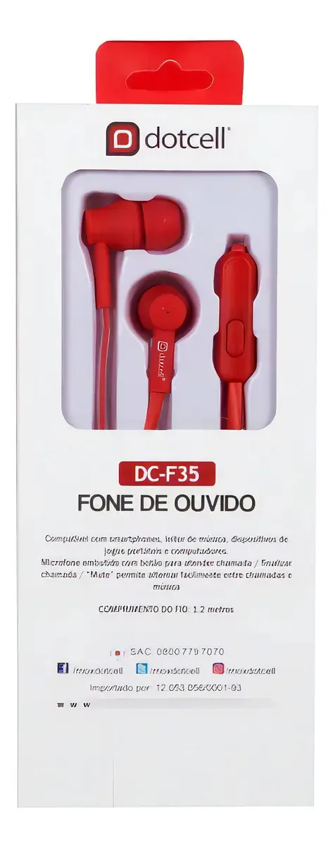 Fone Ouvido Microfone Cor Preto Vermelho Verde Azul Cinza