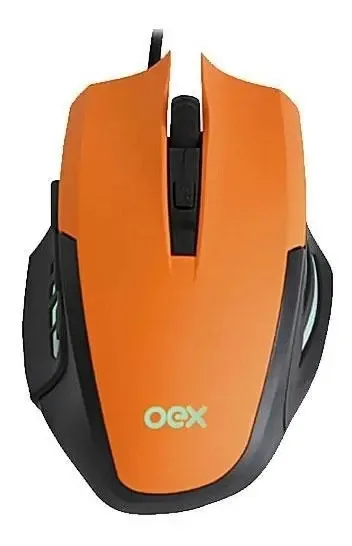 Combo Mouse e Mousepad Oex MC103 Óptico 3200dpi Laranja
