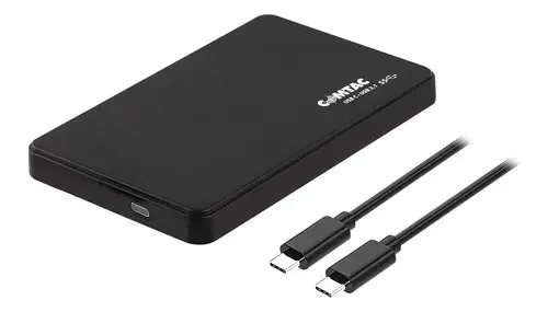 Case HD Externo USB C 3.1 Comtac 2.5" SATA HDD SSD 10Gbps Plug & Play