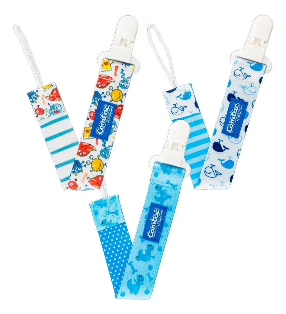 Prendedor Chupetas 3 Monstros Baleias Dinos Comtac Kids 1229