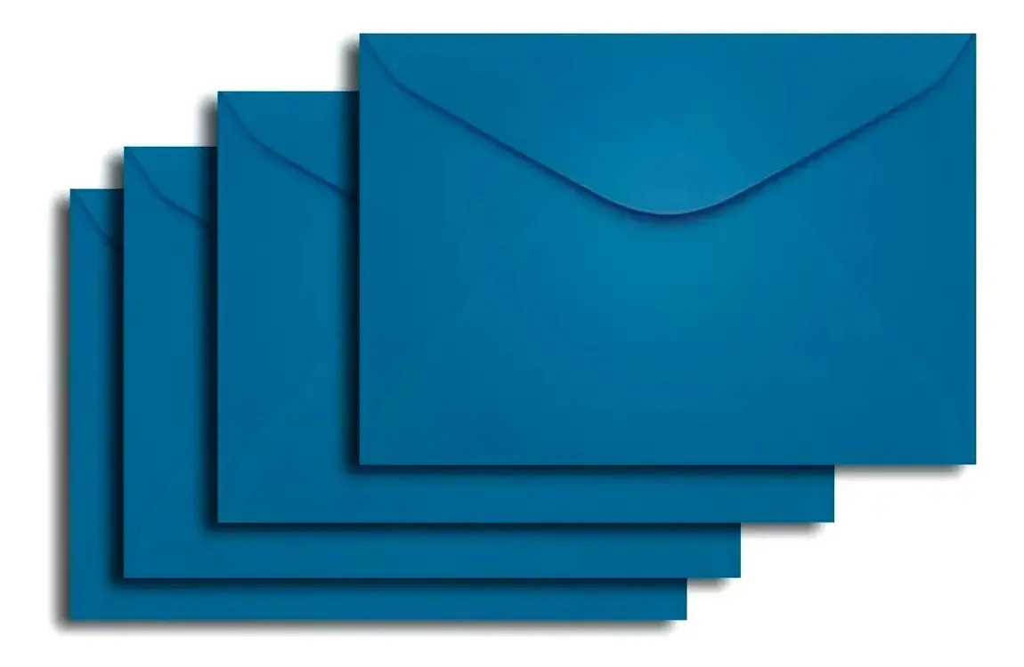 100 Envelopes Azul Royal Para Convite 11,4x16,2