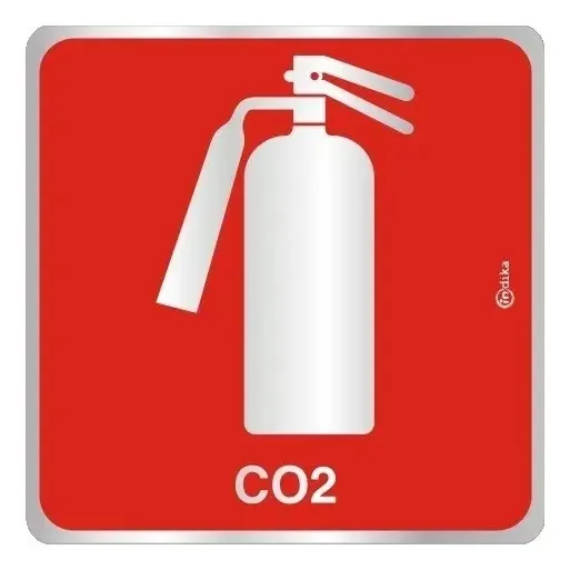 Placa Sinalizadora Em Pvc Adesivo - Extintores Cor Co2