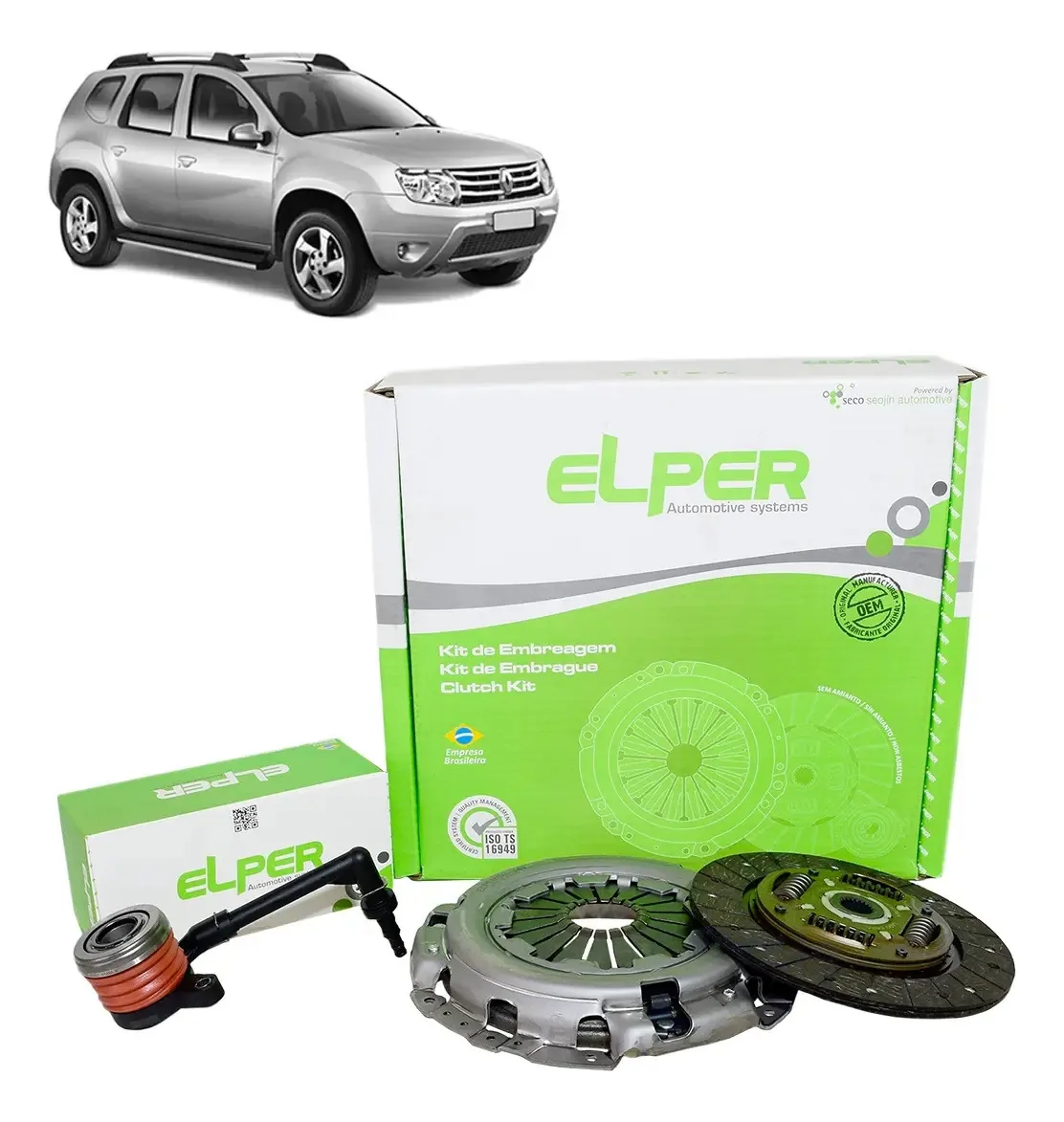 Kit Embreagem RENAULT DUSTER com Atuador - ELPER 90336
