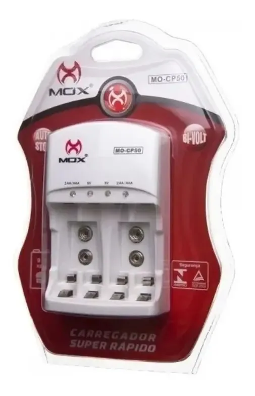 Carregador De Bateria Mox Mo-cp50 S/pilha