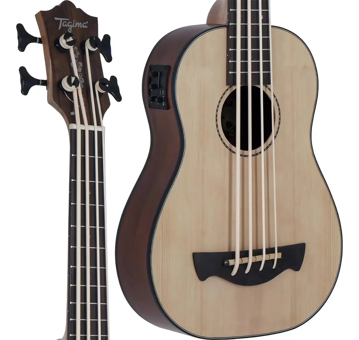 Ukulele Bass Tagima 30kb Elétrico Natural Fosco
