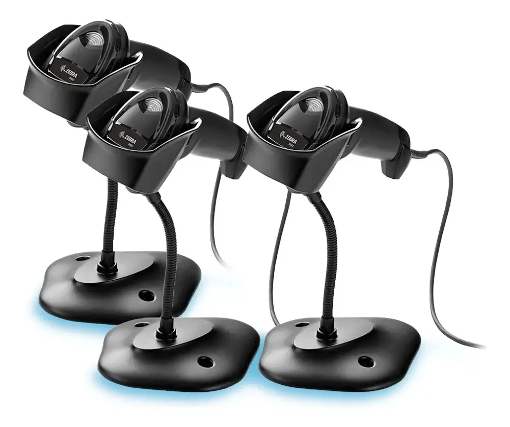 Kit Zebra 03 Leitores Ds2208 Com Suporte 2d Usb (zbr01) Cor Twilight black Tipo de conector do cabo USB/RS-232/RS-485/KW