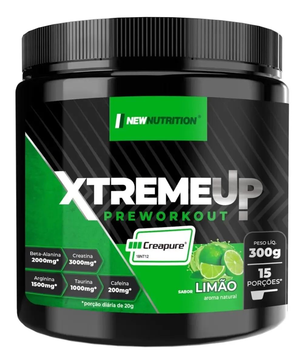 Xtremeup Pré Workout 300g - Pré Treino Newnutrition Sabor Limão