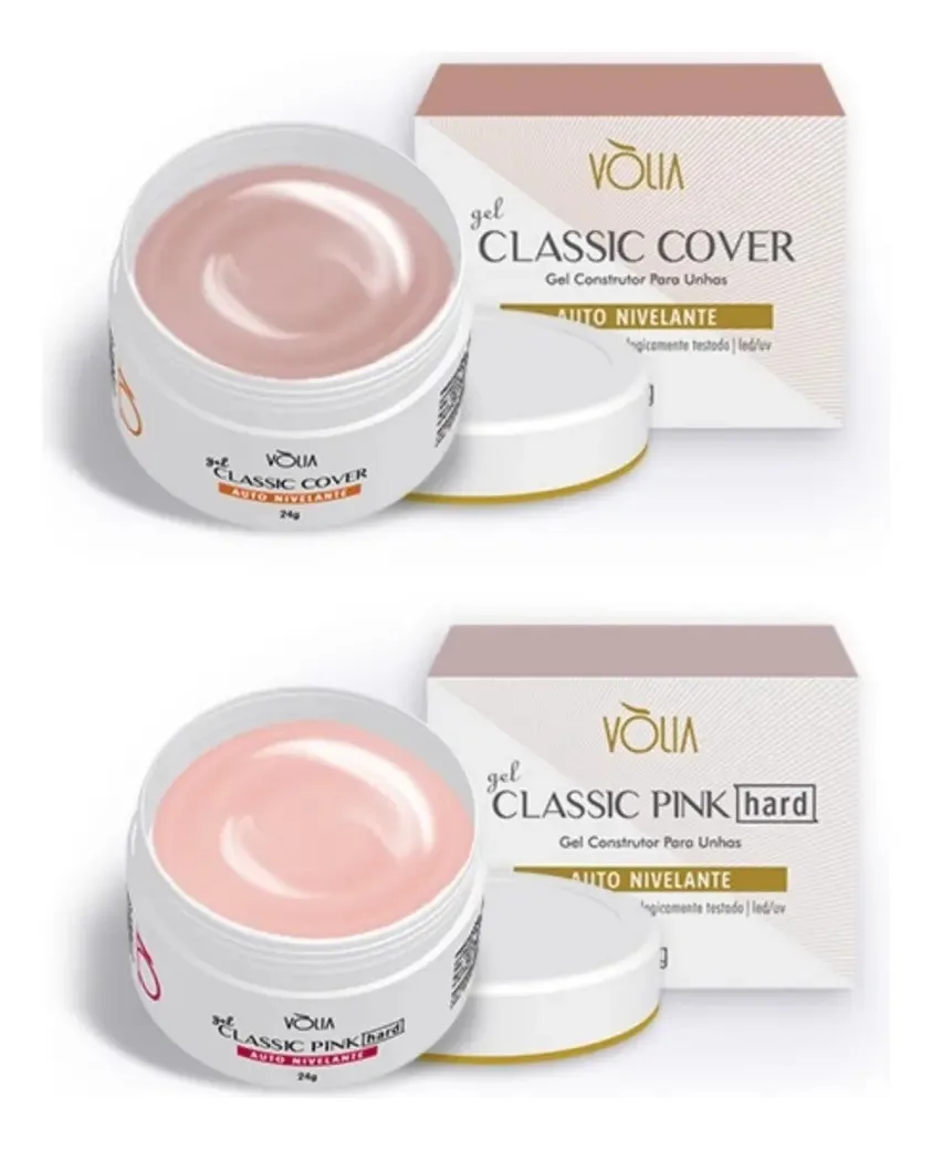 Kit Vòlia 2 Géis - Cover + Pink Hard - Autonivelante - 24g