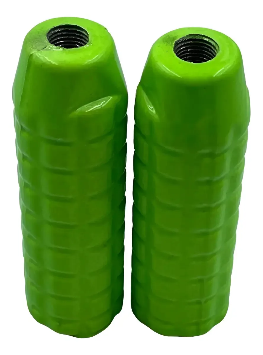 Par Pedaleiras Trolhinha Verde Apoio Carona Bike Bmx Manobra Gtu Verde-limão