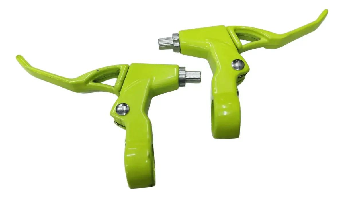 Manete Maçaneta De Freio Gtu Bicicleta Aluminio Vbrake Cores Cor Amarelo Neon
