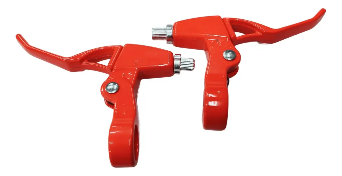 Manete Maçaneta De Freio Gtu Bicicleta Aluminio Vbrake Cores Cor Laranja Neon