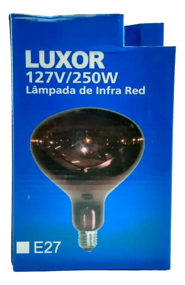 Lâmpada Infra Vermelho, 250w - Luxo Luz Vermelho
