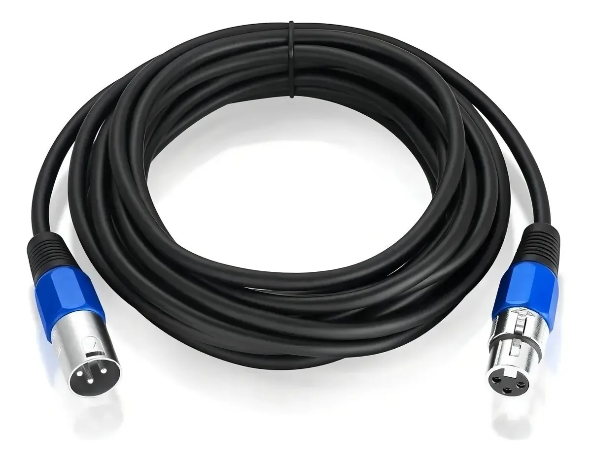 Cabo Microfone XLR Canon 5m Stormtech Macho Fêmea para Estúdio