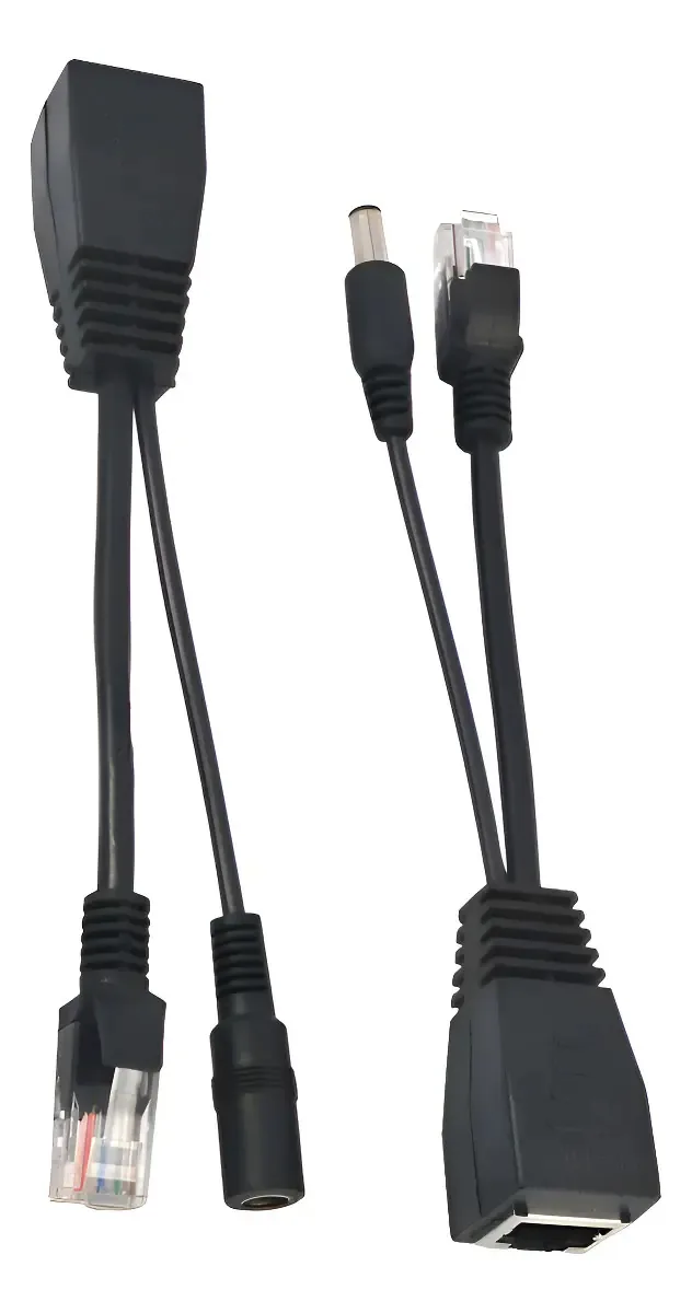 Injetor PoE 123facilassim Passivo Ethernet 48V Conector 5,5x2,1mm