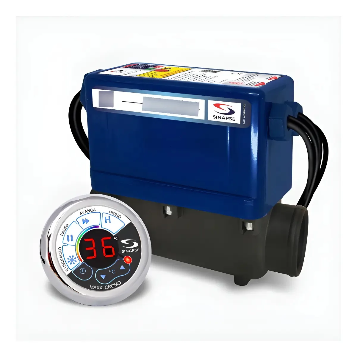 Aquecedor Maxxi Cromo Sinapse 5000w 2 Spots Cromados