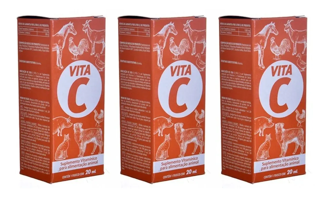 Kit Vita C Vetbras para Aves, com 20ml