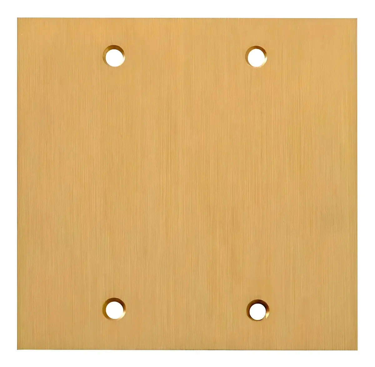 Placa Piso 4x4 Cega Latão Stamplac para Caixas de Piso