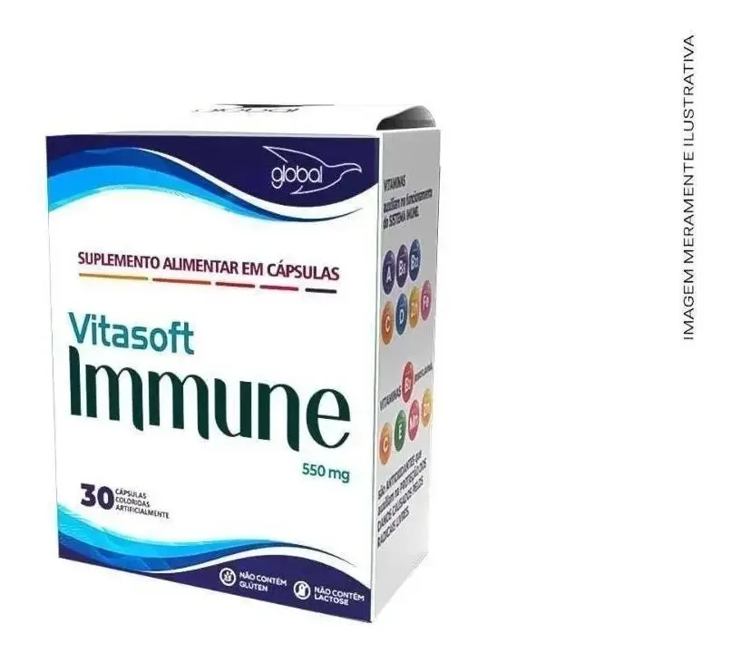Immune Vitasoft Polivitamínico 30 Caps. - Global Suplementos