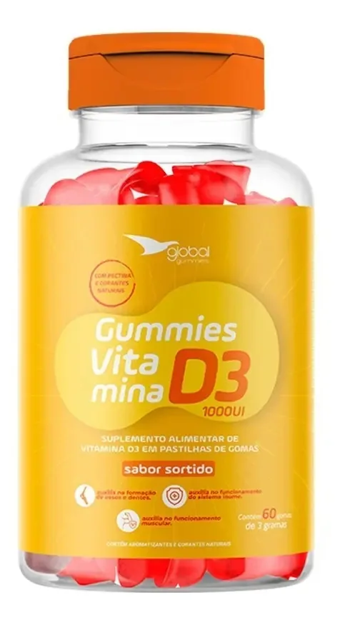 Vitamina D3 Global Suplementos 60 Gomas