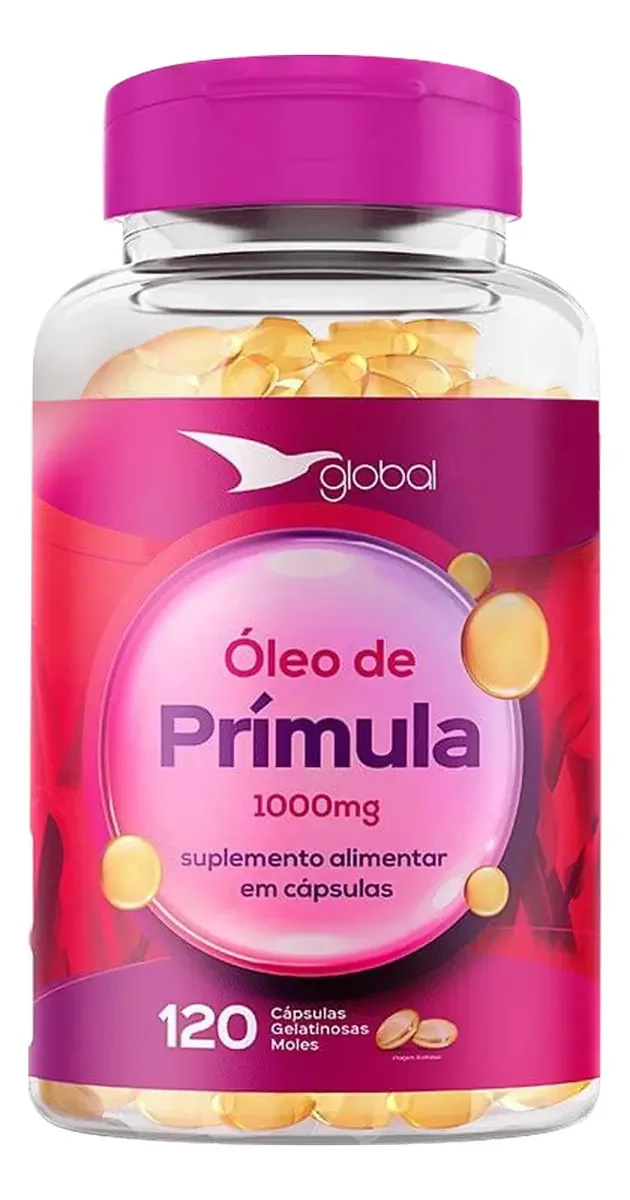 Óleo De Prímula Global Suplementos 120 Cápsulas