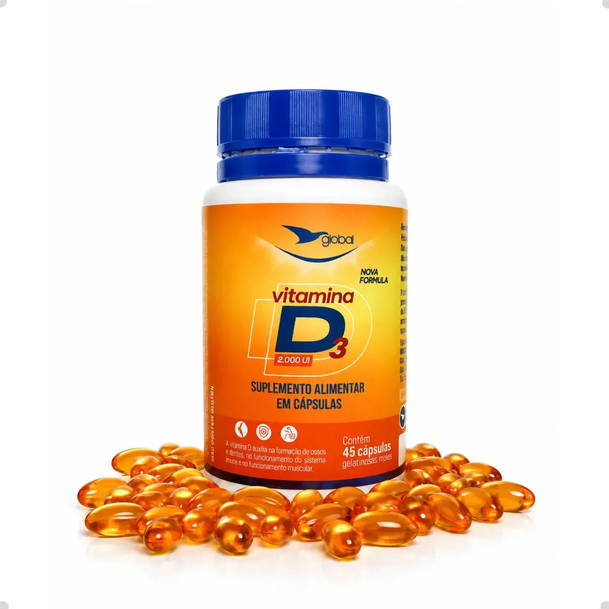 Vitamina D3 2000ui Global Suplementos 45 Cápsulas