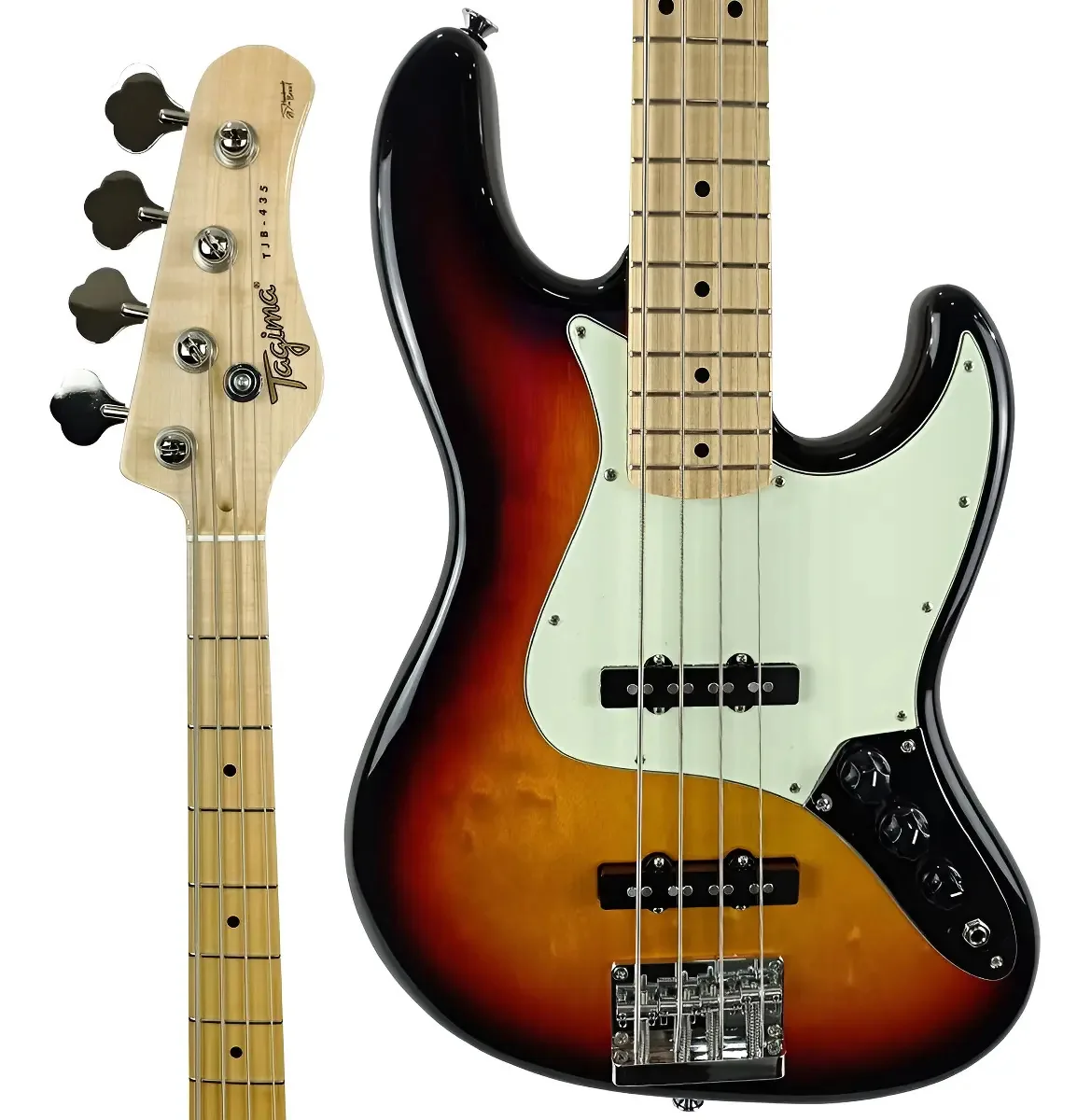 Baixo 4 Cordas Tagima Brasil Tjb435 Sunburst Escala Clara
