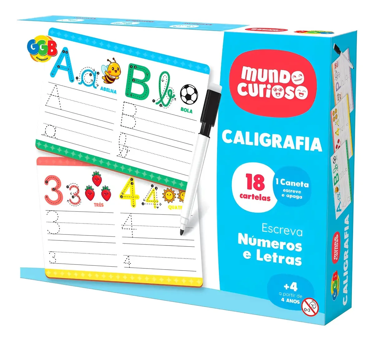 Jogo Caligrafia Mundo Curioso - Ggb Brinquedos