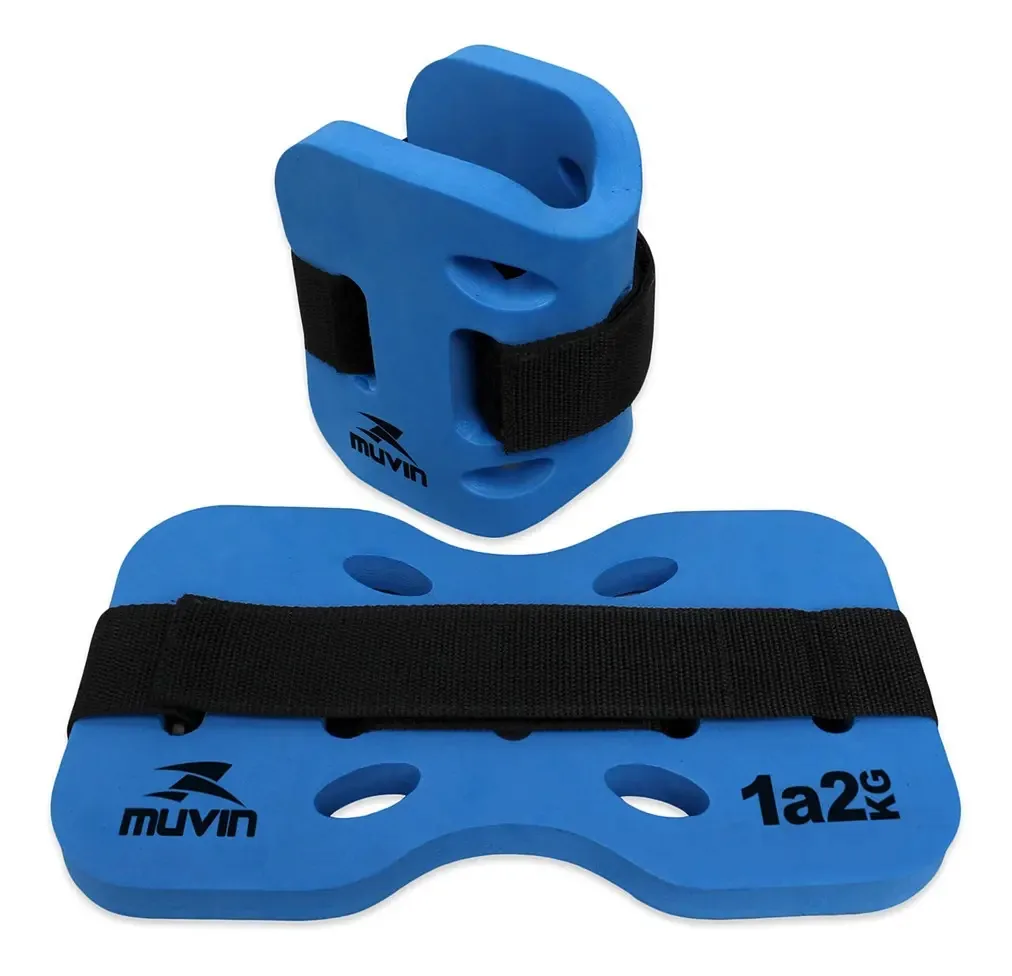 Caneleira Hidroginástica - 1kg à 2kg - Azul Muvin