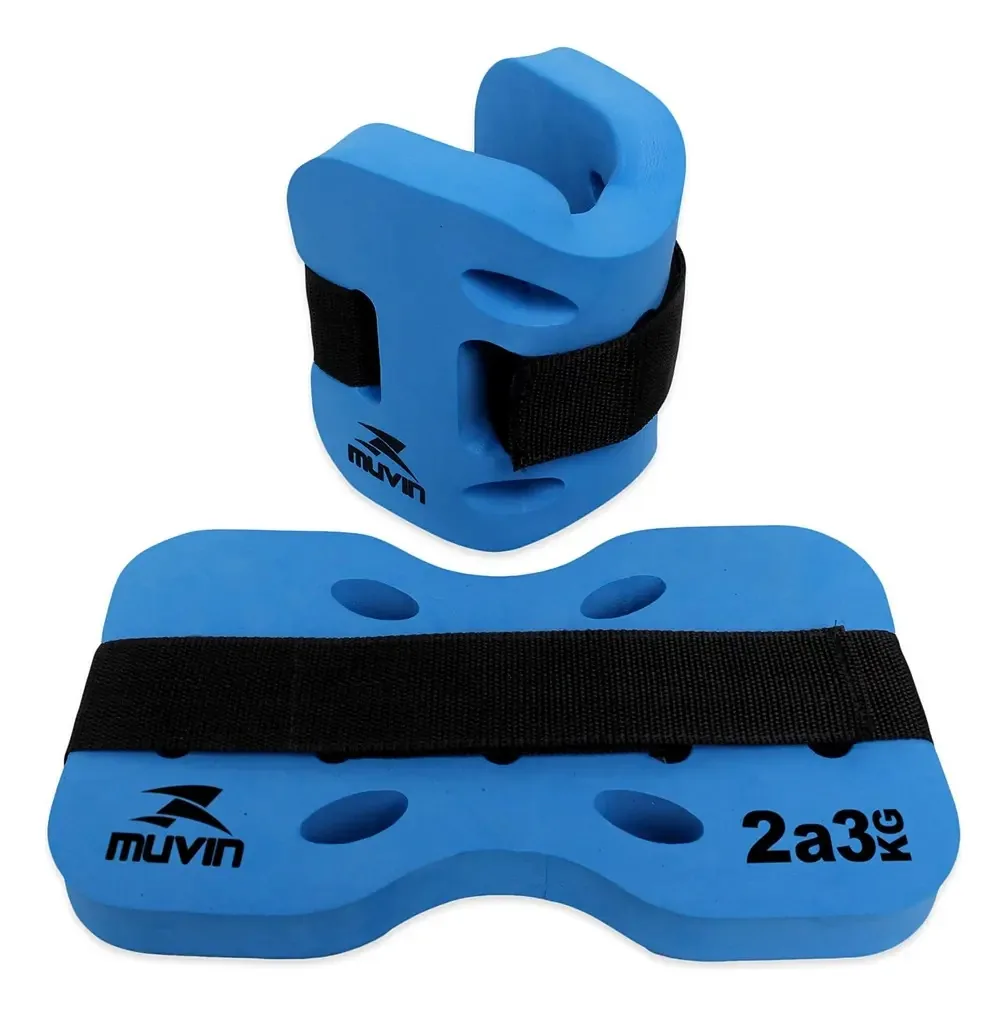 Caneleira Hidroginástica - 2kg à 3kg Azul Muvin