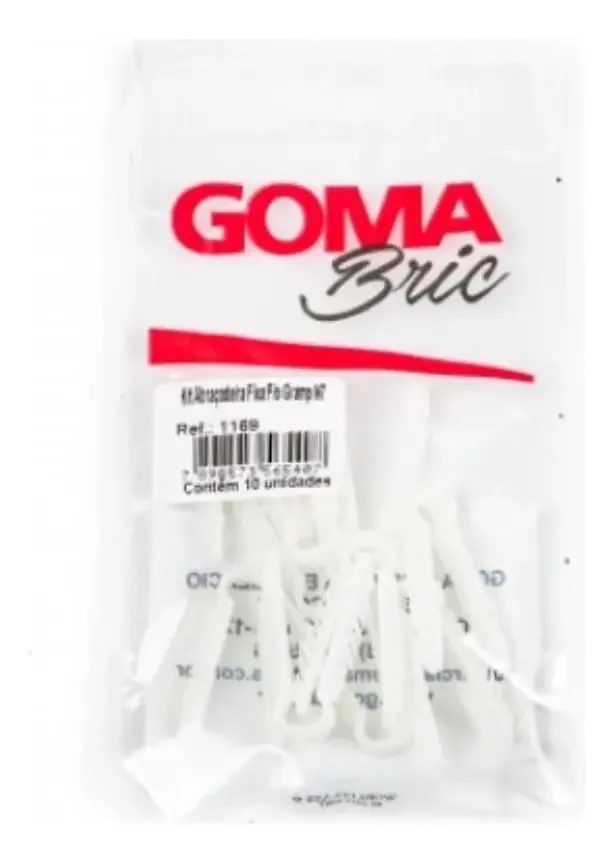 Kit Abraçadeira Fixa Fio Grampo N7 Goma Com 10 Peças
