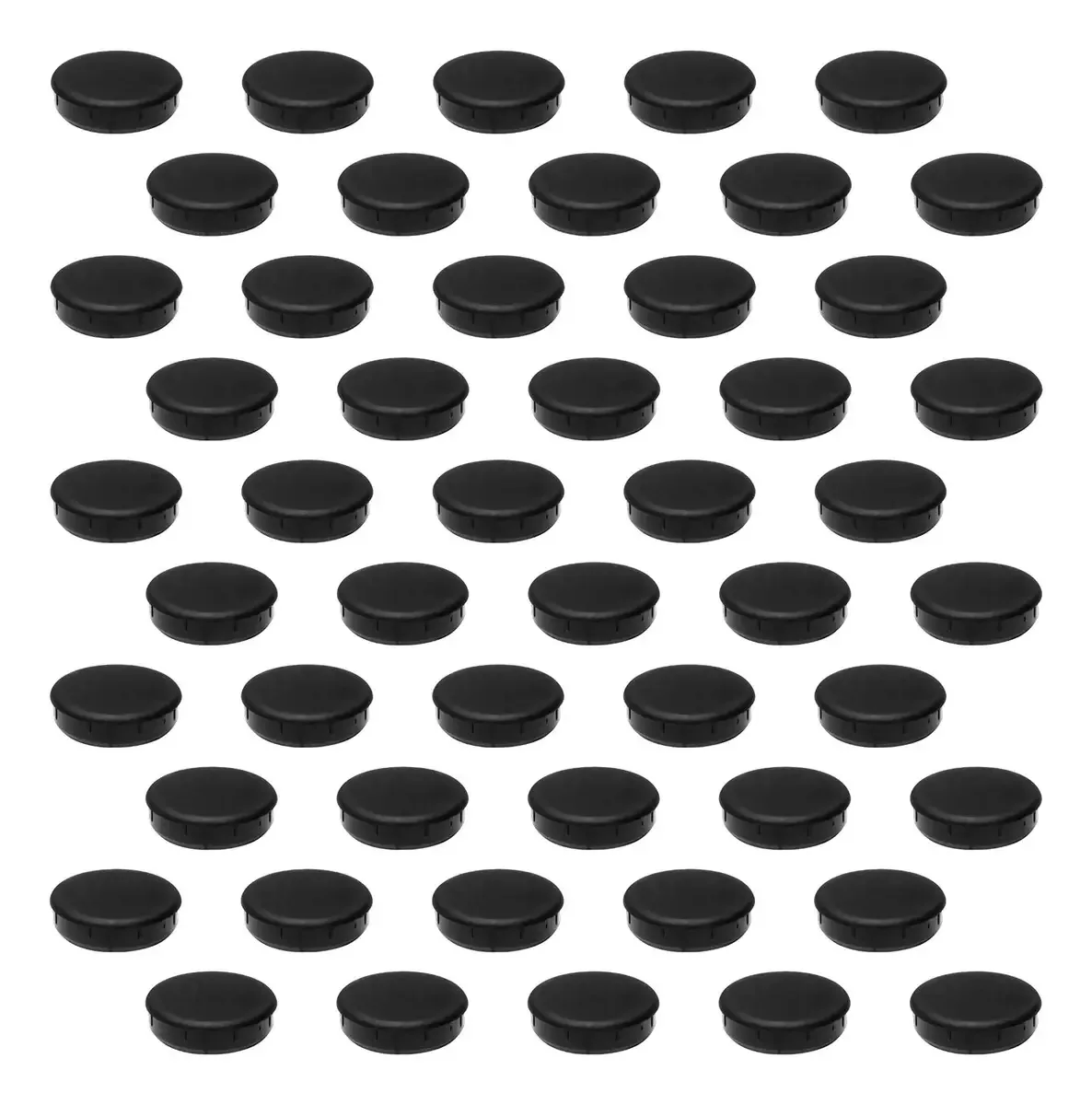 50 Ponteiras Tampas Internas P/ Tubo 2.1/2'' Preta P/ Móveis