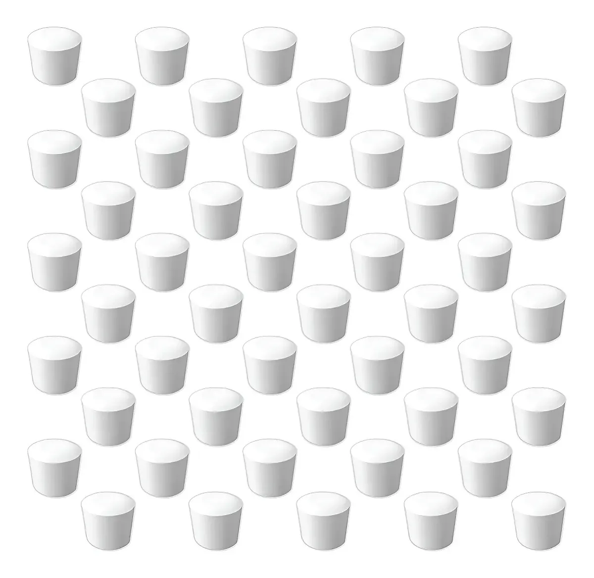 50 Ponteiras Pvc Flexível 7/8'' Externa Branca Pé P/ Móveis