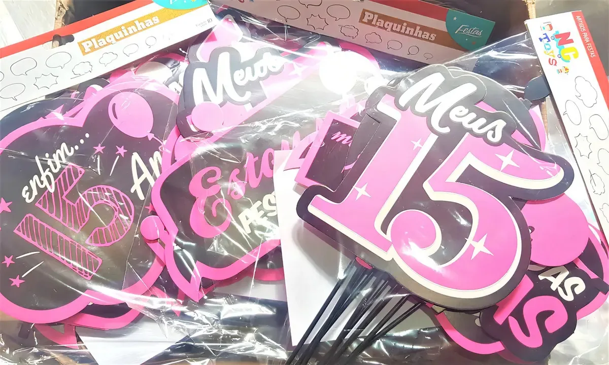 10 Placas Divertidas Decoração Festa 15 Anos Kit Pronto