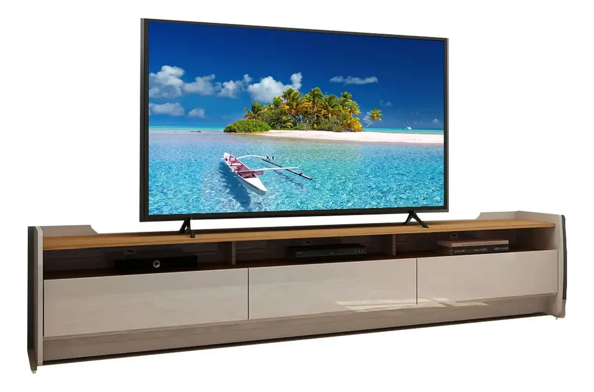 Rack para TV Gelius Móveis Sublime de 70" Off/Naturale