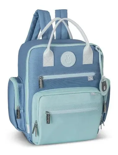 Mochila Urban Maternidade Bolsa Colors Azul Verde Masterbag