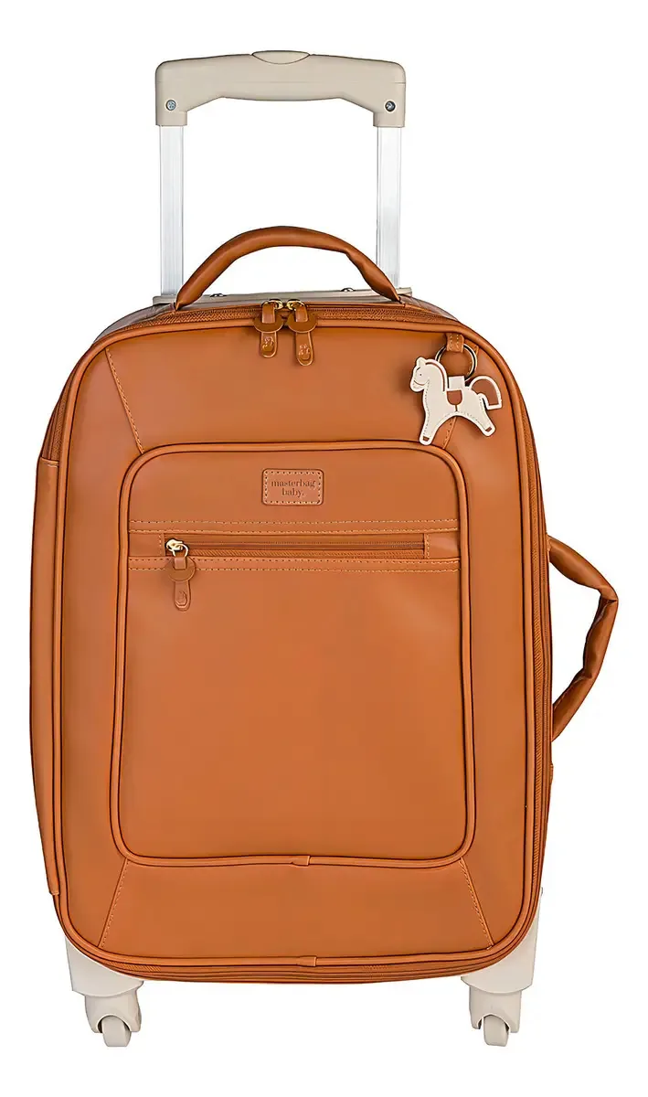 Mala Maternidade com Rodinhas Caramelo Cavalinhos Masterbag Maleta