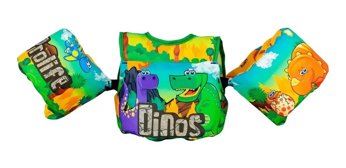 Boia Colete Salva Vidas Infantil Prolife Homologado Piscina Cor Dinos