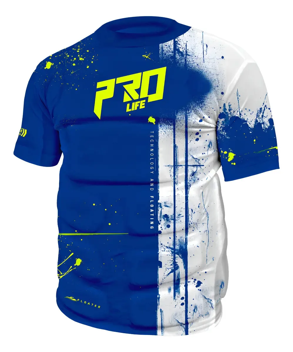 Colete Flutuador Eaf Splash Prolife Surf Wake Kitesurf Uv50+ Cor Azul Tamanho Egg (até 130kg)