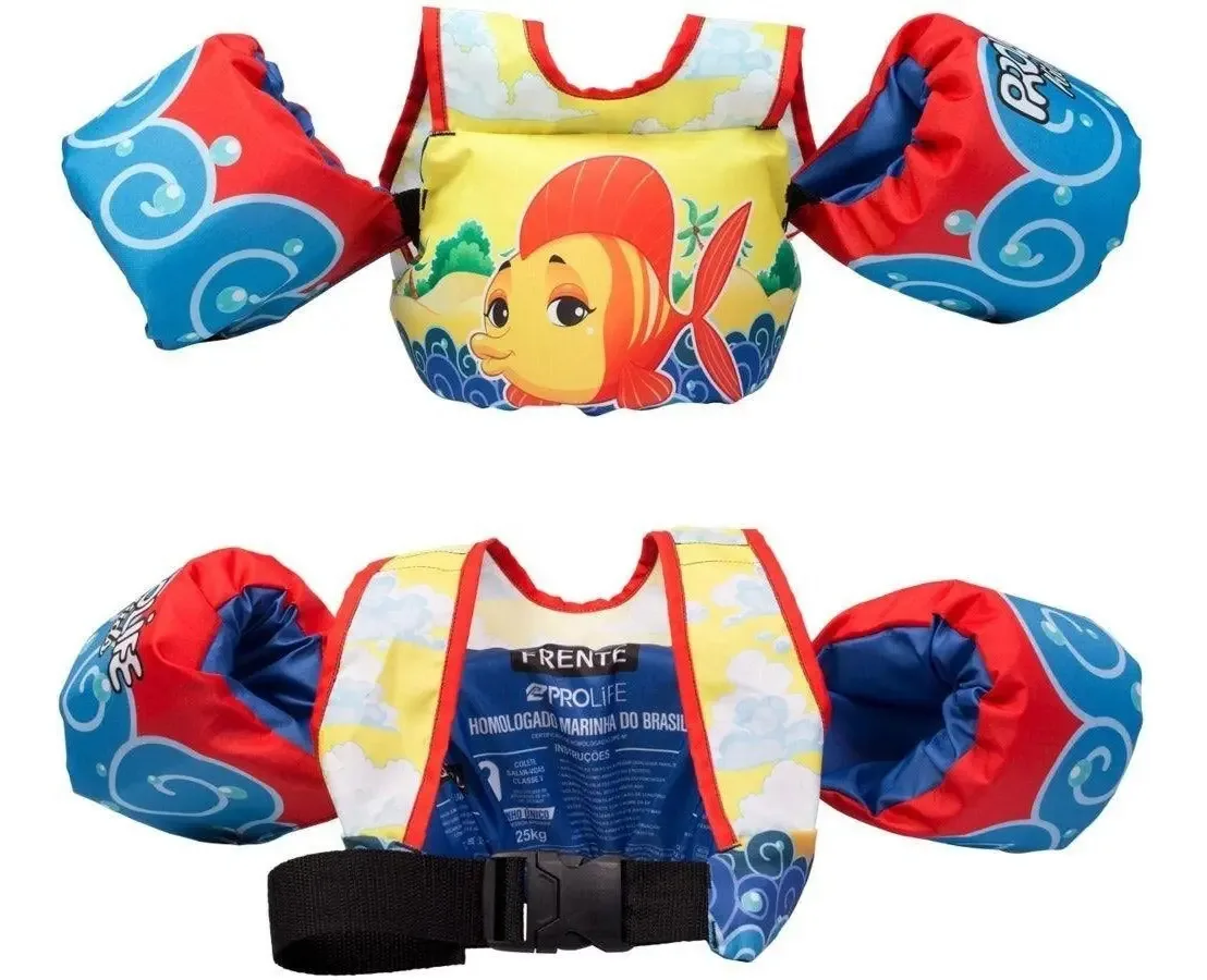 Boia Infantil Colete Salva Vidas Estampa Goldfish Prolife