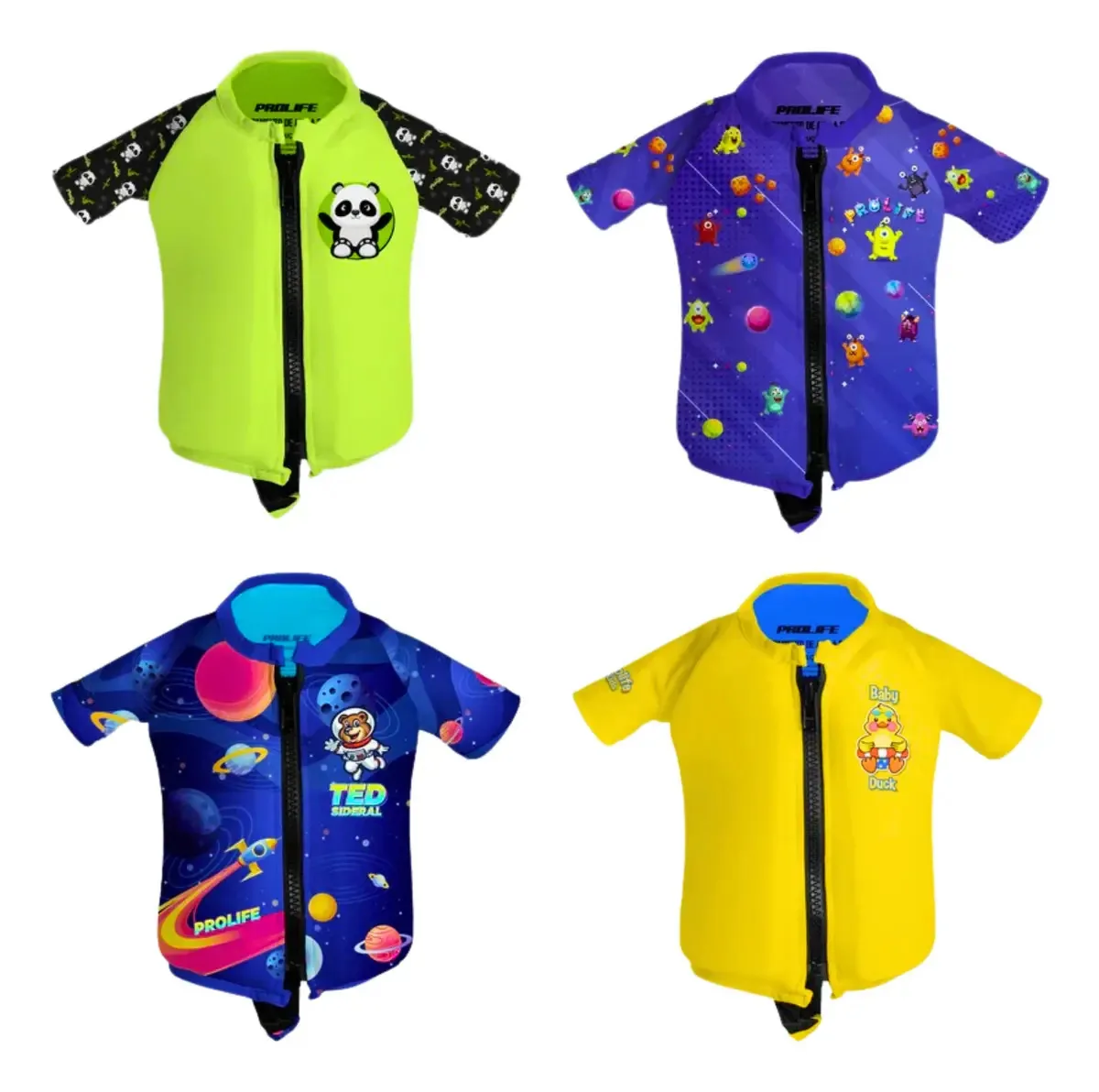 Colete Salva-vidas Infantil Camisa Flutuadora Prolife Panda 6