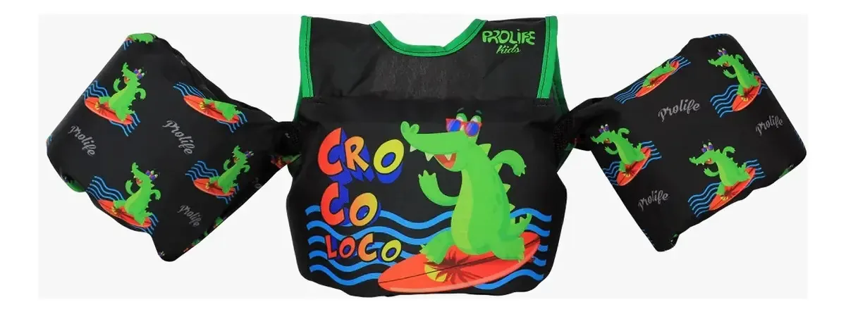 Colete Salva Vidas Homologado Infantil Crocodilo