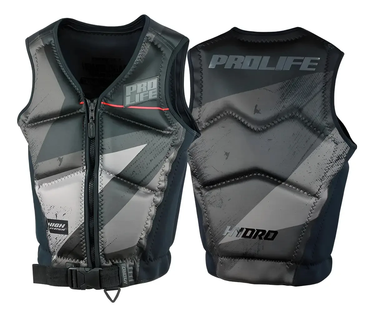 Colete Salva Vidas Homologado Neoprene Jet Ski Prolife Hydro Cor Grafite Tamanho Eg