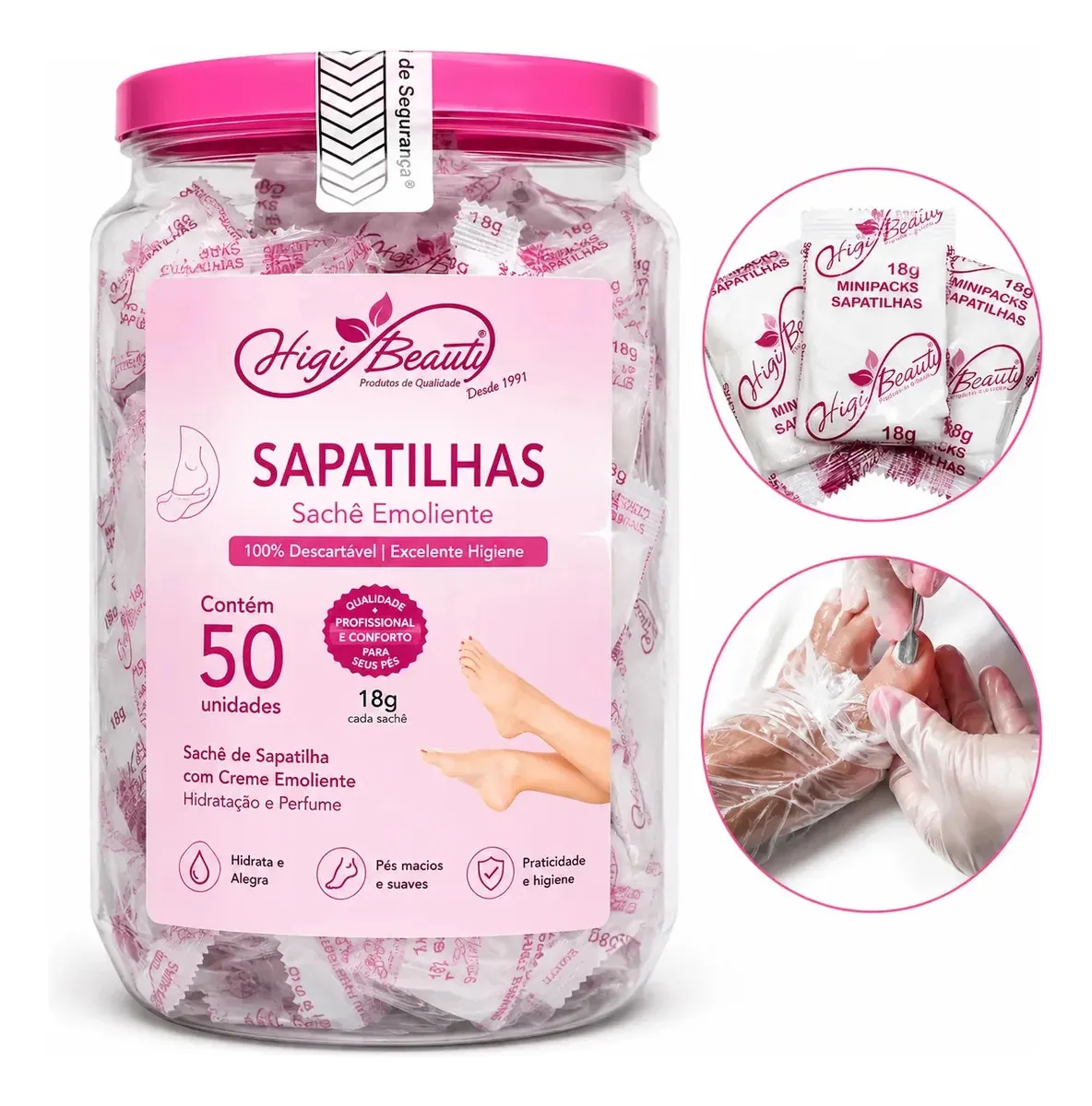 Sapatilha Higibras Pote C/ 50 Saches
