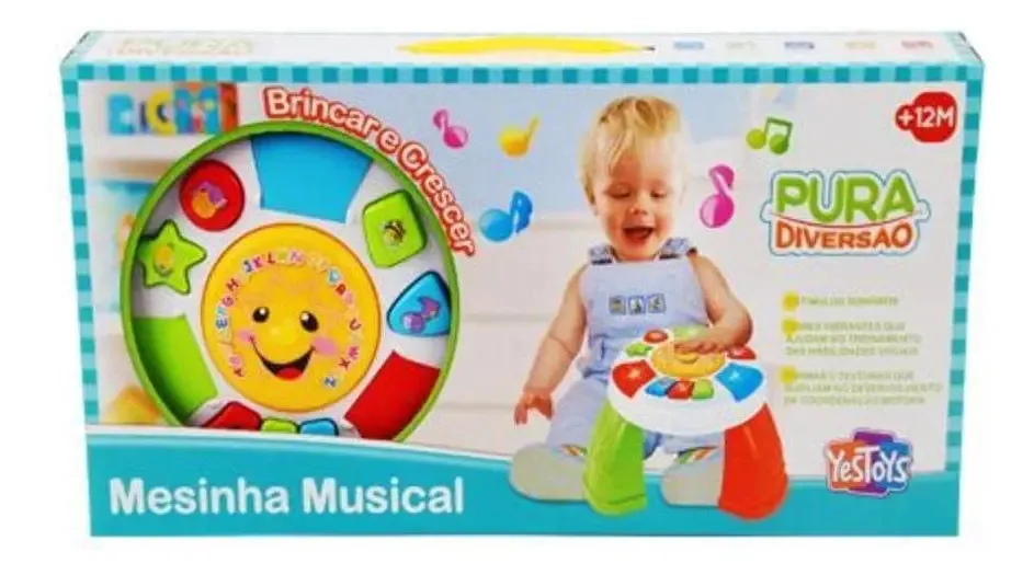 Brinquedo Mesinha Musical Pura Diversão Yes Toys 20089
