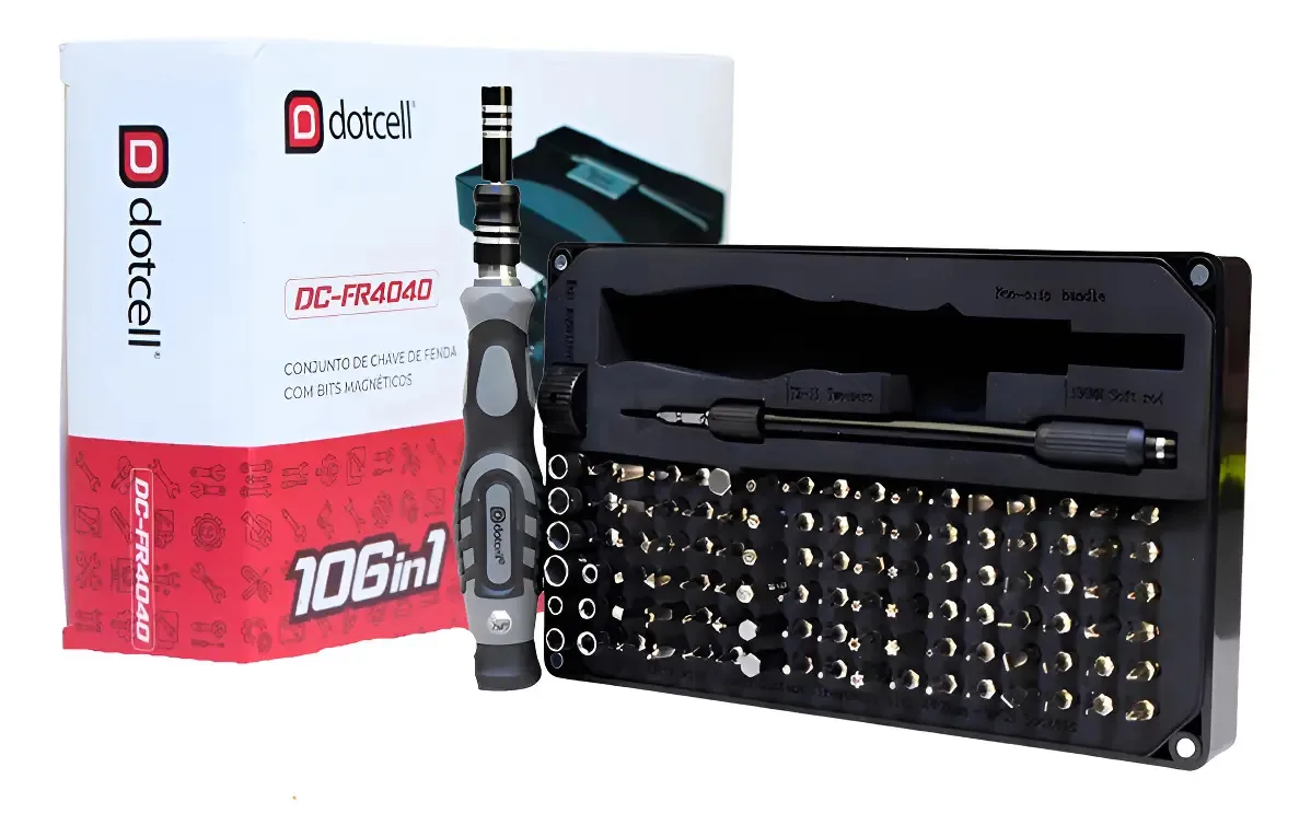 Kit de ferramentas para reparação de celulares Dotcell DC-FR4040 - 106 peças