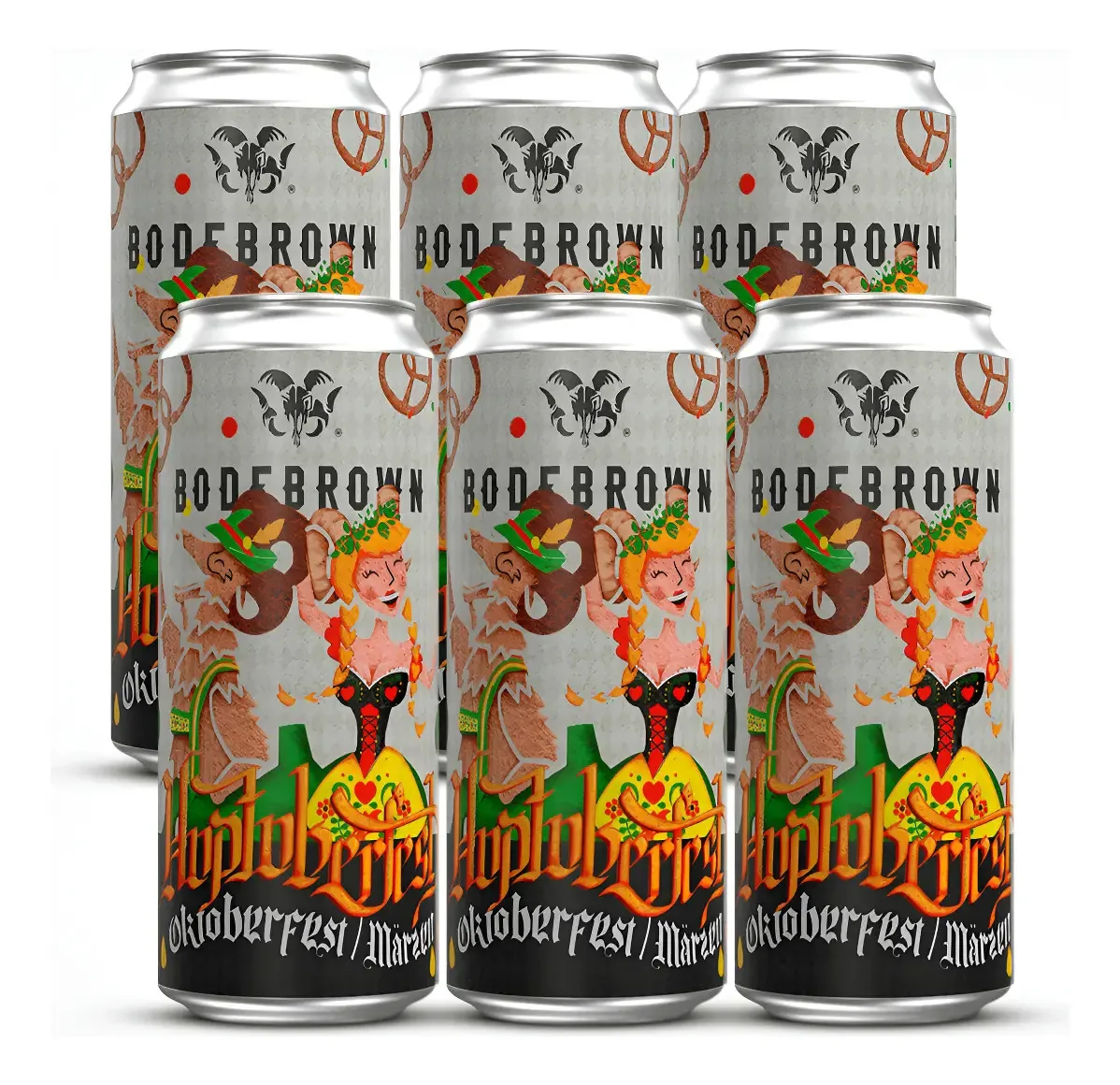 Pack 6 Cervejas Bodebrown Lata Hoptoberfest Marzen 470ml