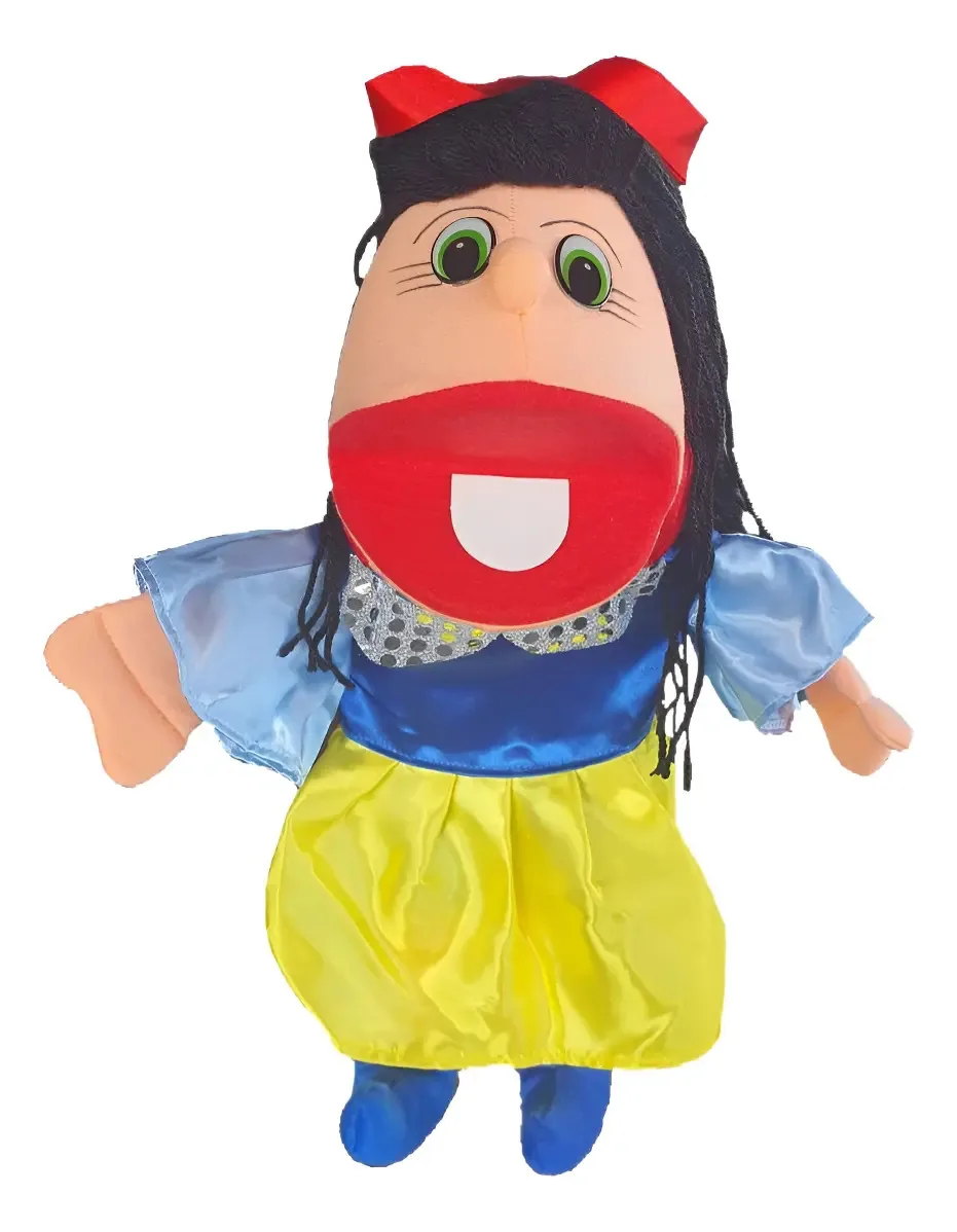 Fantoche de Mão Branca de Neve Fantoches Gonzaga Tecido Espuma Educativo