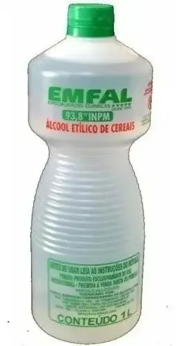 Alcool Cereais 1 Litro Fragrância Cereais sem Fragrância